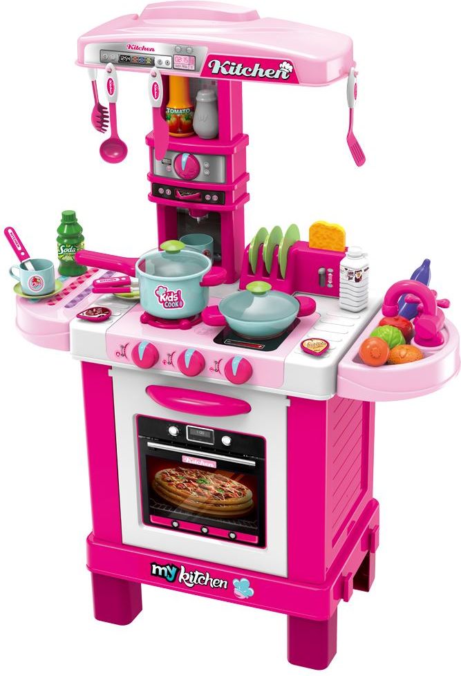BABY MIX Dětská kuchyňka Baby Mix malý šéfkuchař růžová Růžová - obrázek 1