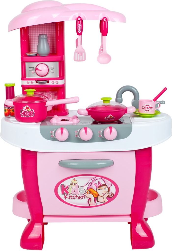 BABY MIX Velká dětská kuchyňka s dotykovým sensorem Baby Mix   příslušenství Růžová - obrázek 1