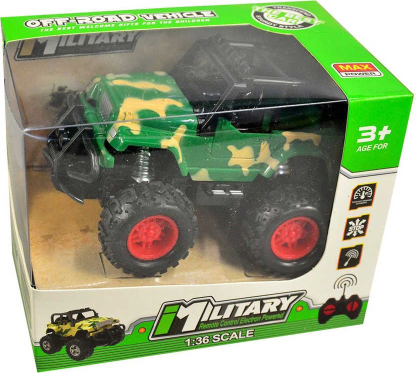 RC Auto Jeep vojenský na vysílačku 1:36 na baterie 2 barvy - obrázek 2