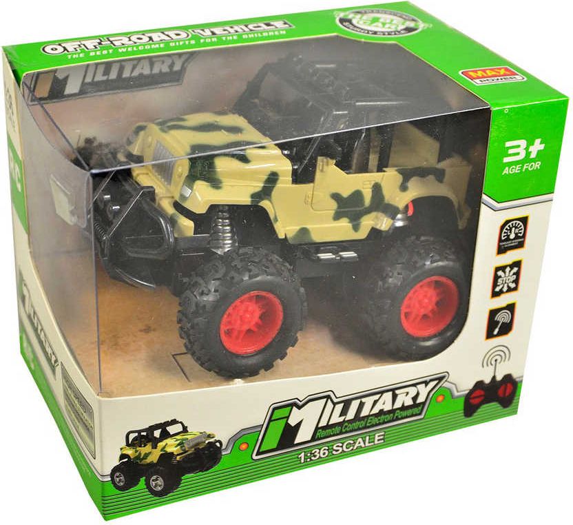 RC Auto Jeep vojenský na vysílačku 1:36 na baterie 2 barvy - obrázek 3