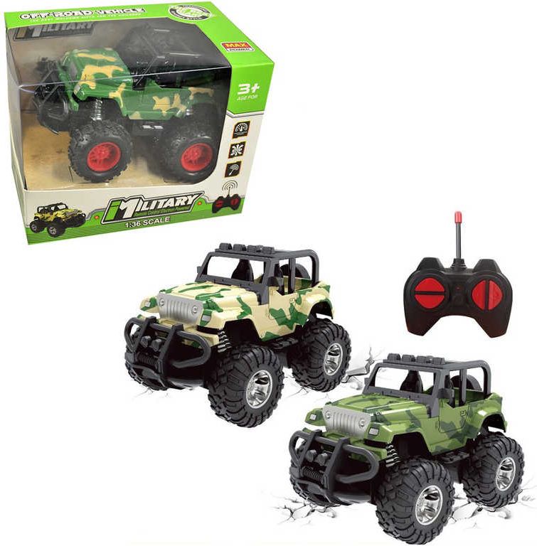 RC Auto Jeep vojenský na vysílačku 1:36 na baterie 2 barvy - obrázek 4