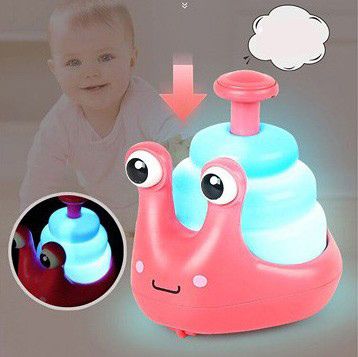 Dudlu Šnek baby plastový s hudbou na baterie Světlo Zvuk 2 barvy - obrázek 2