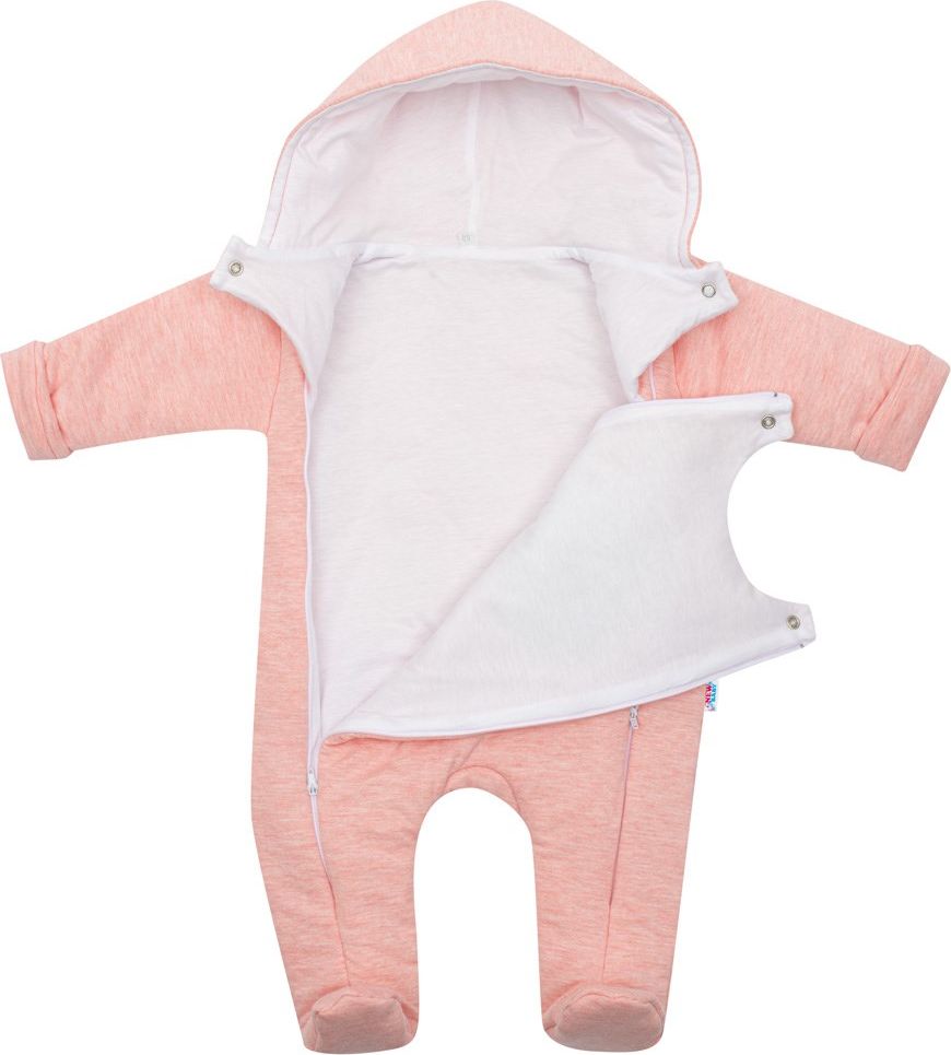 Zimní kombinézka New Baby Super Girl meruňková - dle Varianta: obrázku/80 (9-12m) - obrázek 2