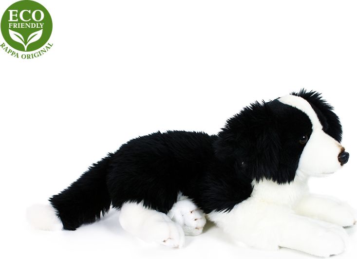 RAPPA Plyšový pes Border kolie ležící 45 cm ECO-FRIENDLY - obrázek 2