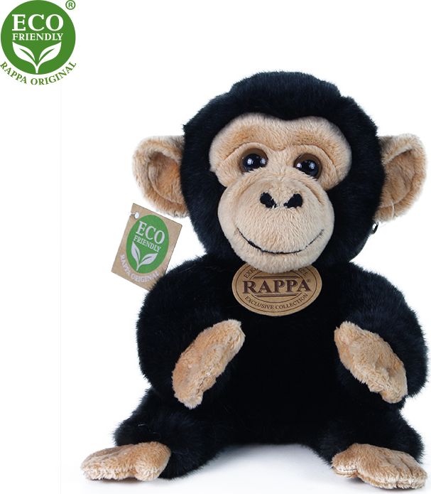 RAPPA Plyšový šimpanz/opice sedící 18 cm ECO-FRIENDLY - obrázek 1