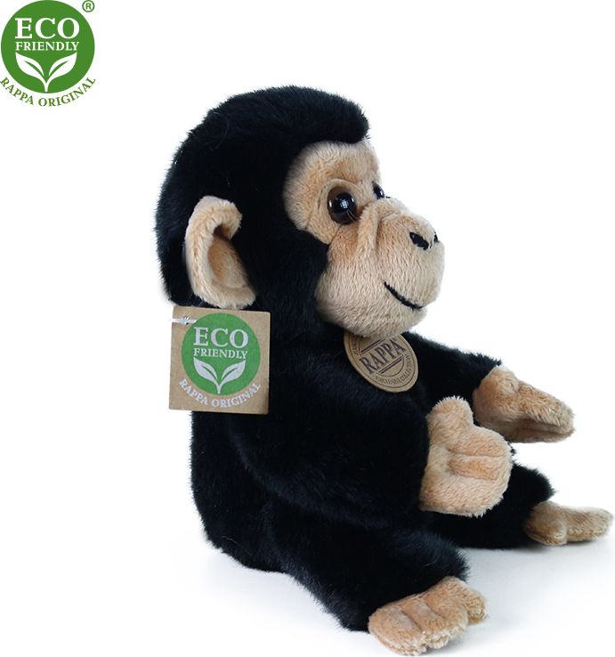 RAPPA Plyšový šimpanz/opice sedící 18 cm ECO-FRIENDLY - obrázek 3