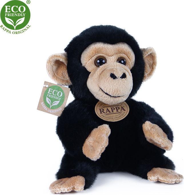 RAPPA Plyšový šimpanz/opice sedící 18 cm ECO-FRIENDLY - obrázek 4