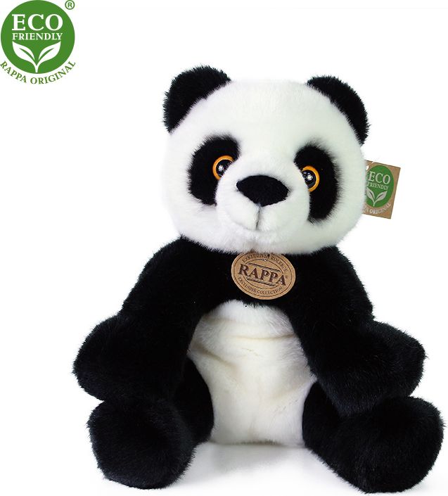 RAPPA Plyšová panda sedící 27 cm ECO-FRIENDLY - obrázek 2