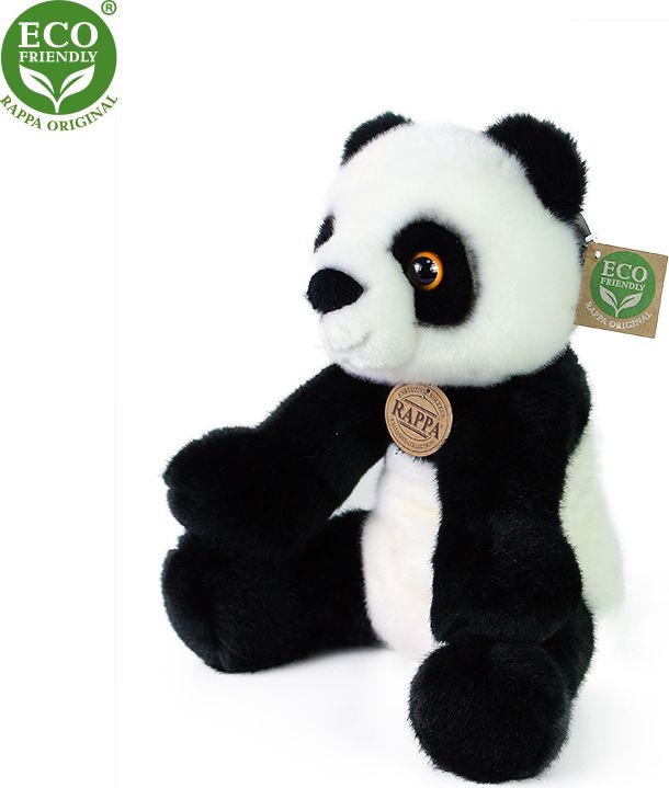 RAPPA Plyšová panda sedící 27 cm ECO-FRIENDLY - obrázek 3