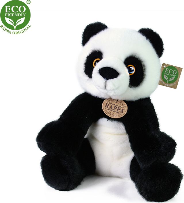 RAPPA Plyšová panda sedící 27 cm ECO-FRIENDLY - obrázek 4