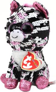 Beanie Boos Zoey 15 cm - zebra růžová - obrázek 1