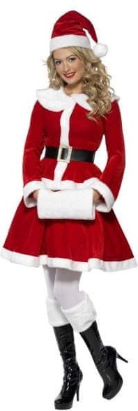 Smiffys Kostým pro dospělé Slečna Santa s kožíškem vel. L - obrázek 1