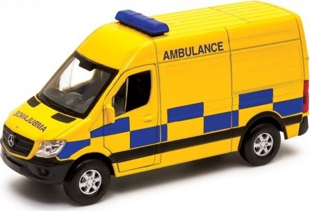 Welly Mercedes-Benz Sprinter Panel Van model 1:34 žlutá ambulance - obrázek 1