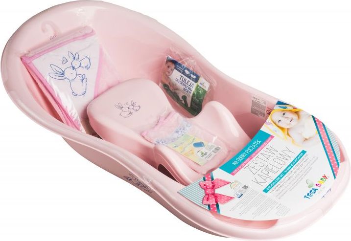 Tega Baby Set ke koupání 102 cm Little Bunnies Light Pink 2021 - obrázek 1
