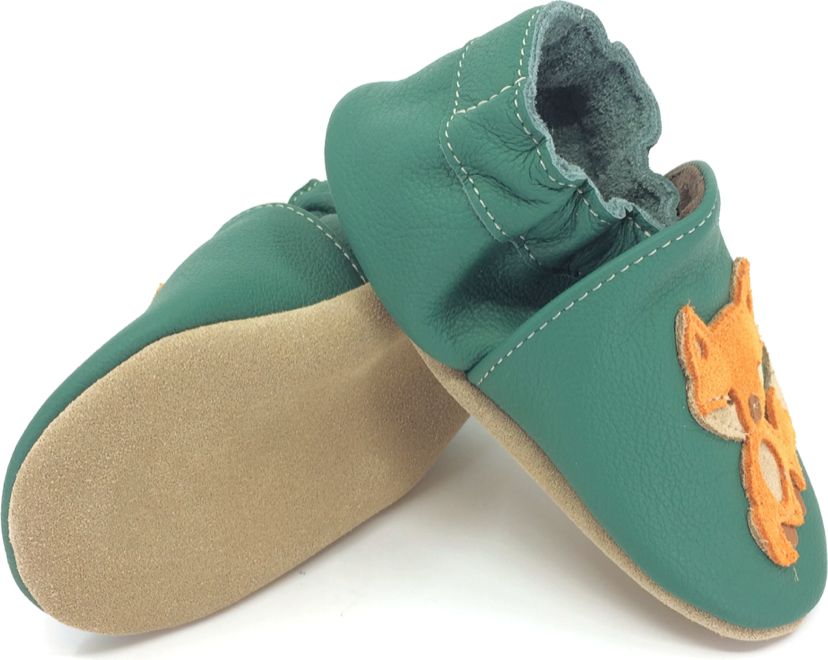 Kožené capáčky BaBice SoftSole Fox Dark Green BA-111 Velikost: 17 - obrázek 1