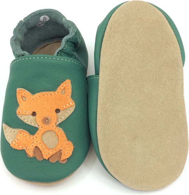 Kožené capáčky BaBice SoftSole Fox Dark Green BA-111 Velikost: 17 - obrázek 2