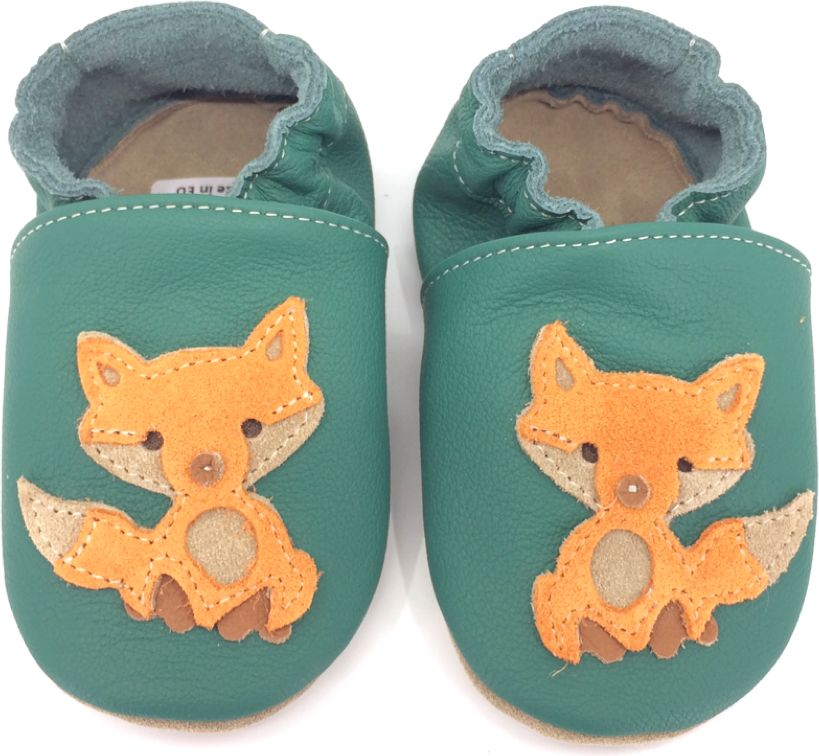 Kožené capáčky BaBice SoftSole Fox Dark Green BA-111 Velikost: 17 - obrázek 4