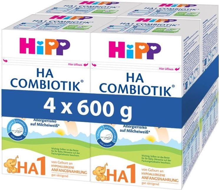 HiPP Počáteční mléčná koj. výživa HA 1 Combiotik 4 x 600g - obrázek 1
