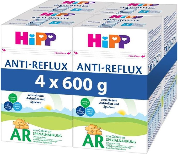 HiPP Speciální kojenecká výživa BIO Anti-Reflux 4 x 600 g - obrázek 1