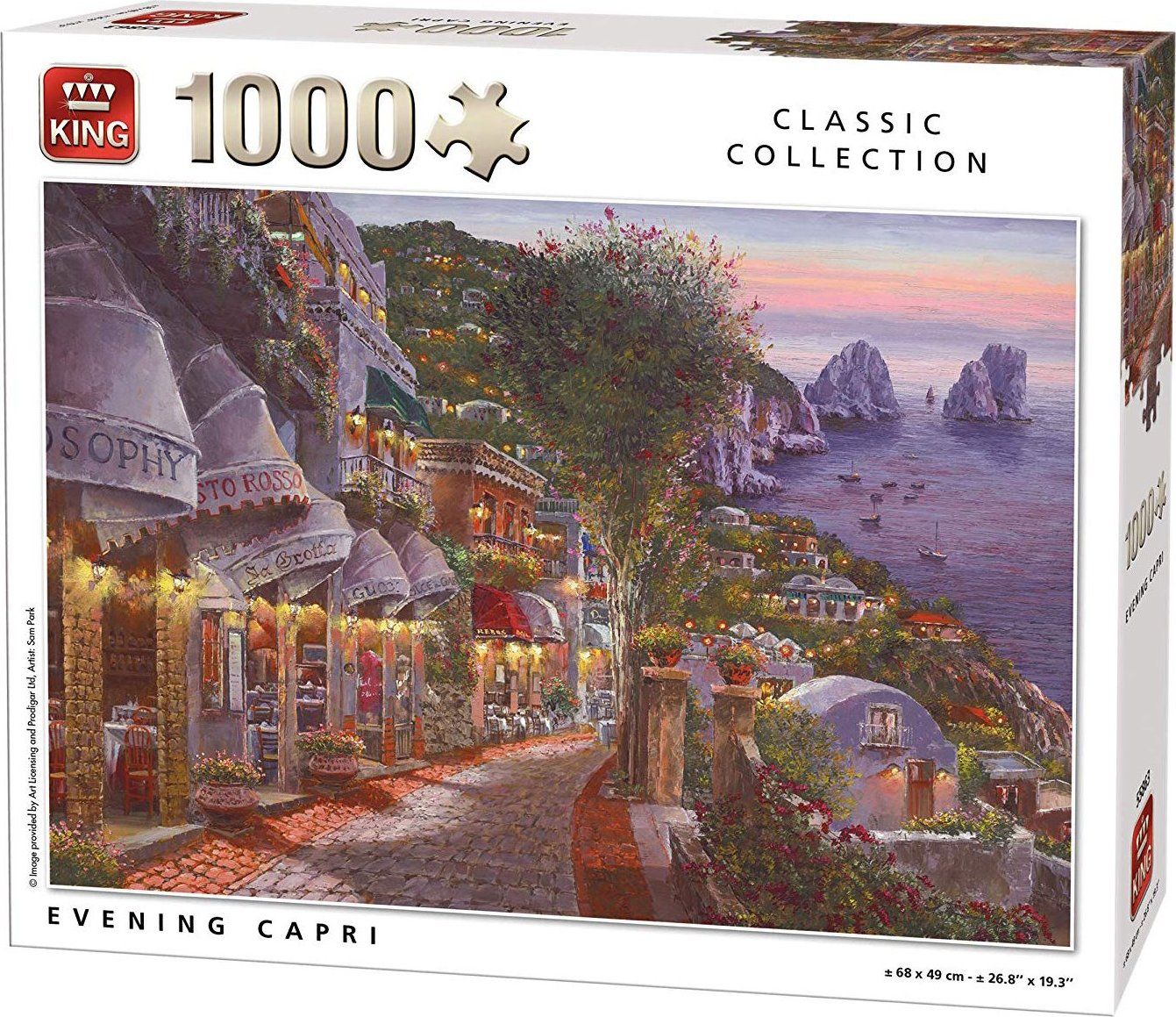 KING Puzzle Noční Capri 1000 dílků - obrázek 1