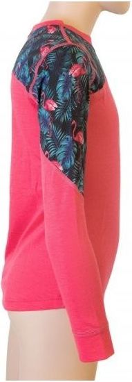 SENSOR Merino IMPRESS Set dětský triko dl.rukáv + spodky magenta/floral velikost: 110 - obrázek 2