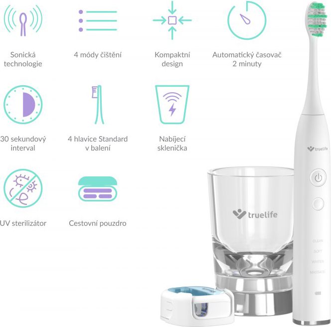 TRUELIFE Kartáček sonický SonicBrush GL UV - obrázek 2