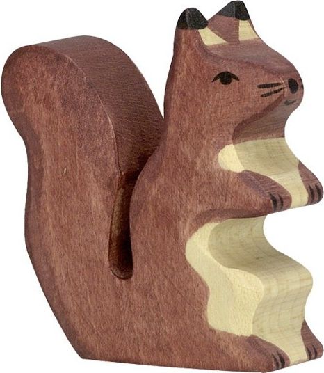 Holztiger - Dřevěné zvířátko, Veverka hnědá stojící - obrázek 1