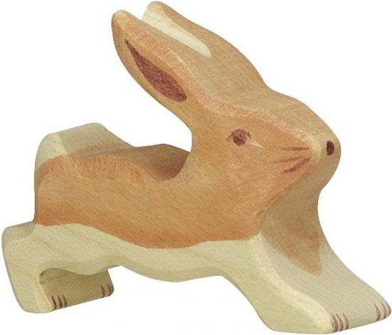 Holztiger - Dřevěné zvířátko, Zajíc běžící - obrázek 1