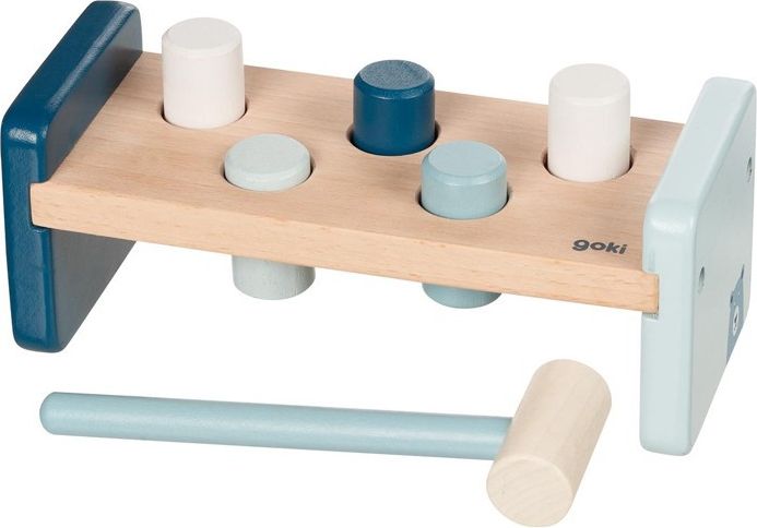 Zatloukačka - Lifestyle modrá dřevěná, 5 kolíků (Goki) - obrázek 1