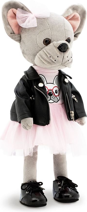 Betsy  - šedá buldočí slečna v kožené bundě s tělíčkem s kostřičkou od firmy ORANGE TOYS - obrázek 4