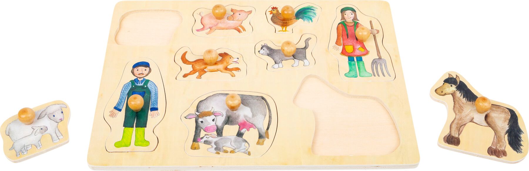 Vkládací puzzle s úchytky - domácí zvířátka - obrázek 2