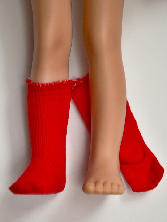 Silonové ponožky bez paty na Las Amigas - červené - obrázek 1