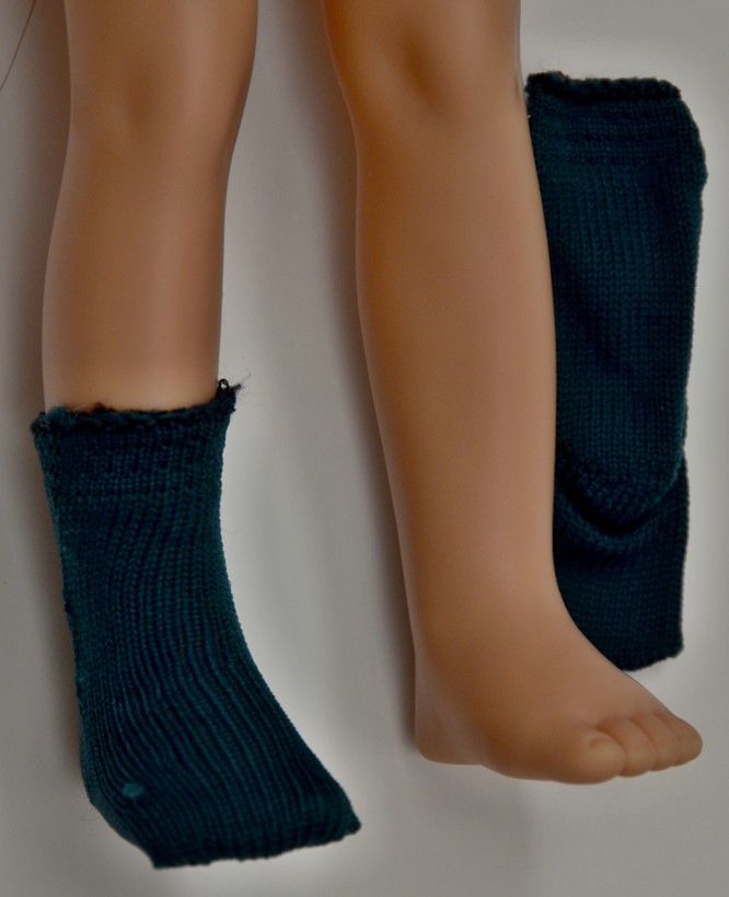 Přízové pletené ponožky na Las Amigas - tmavě zelené - obrázek 1