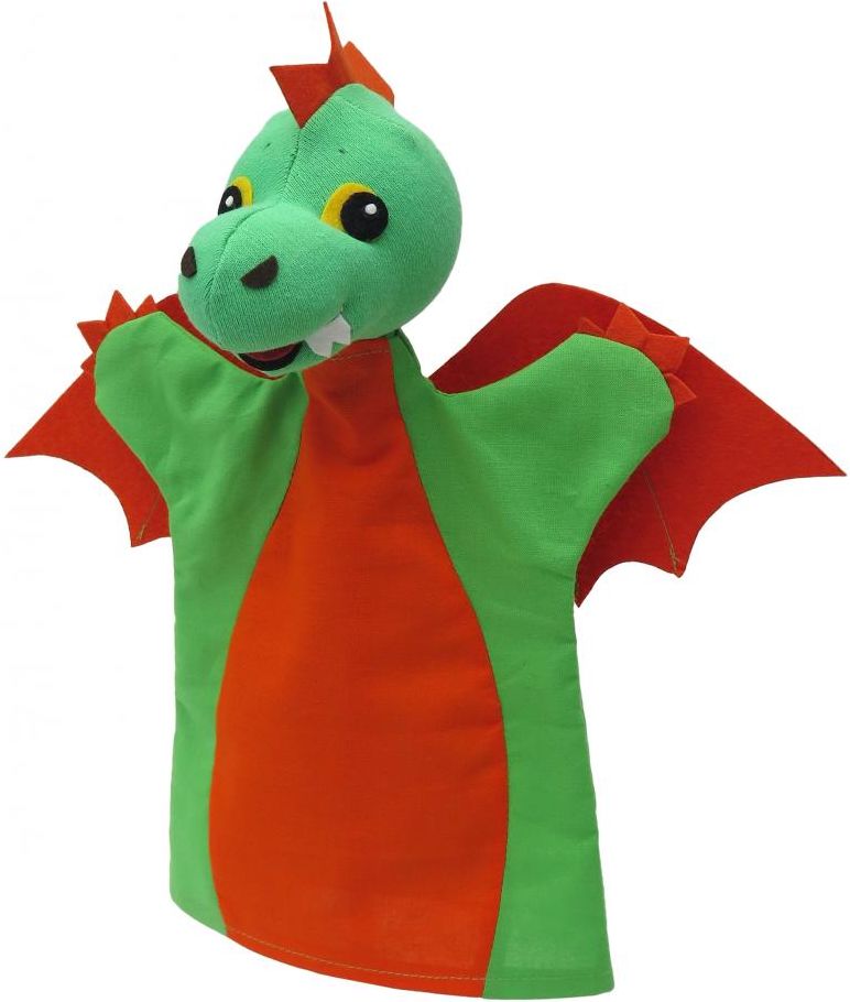 Maňásek na ruku - Drak oranžový - obrázek 1