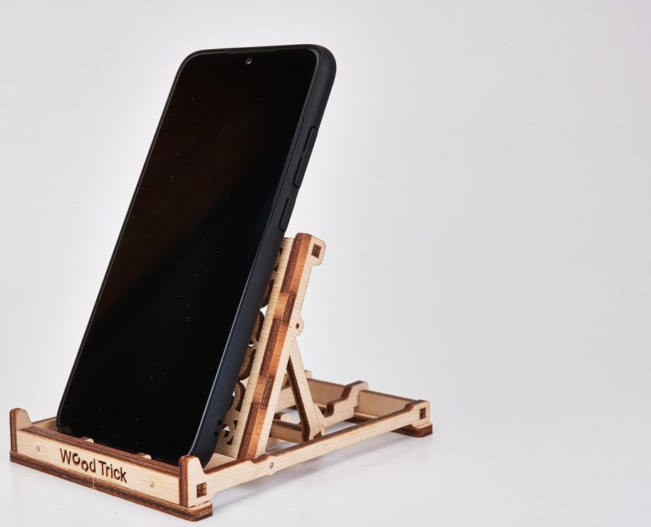 Wood Trick  "Stojánek na mobilní telefon" - 3D dřevěné mechanické puzzle - obrázek 1