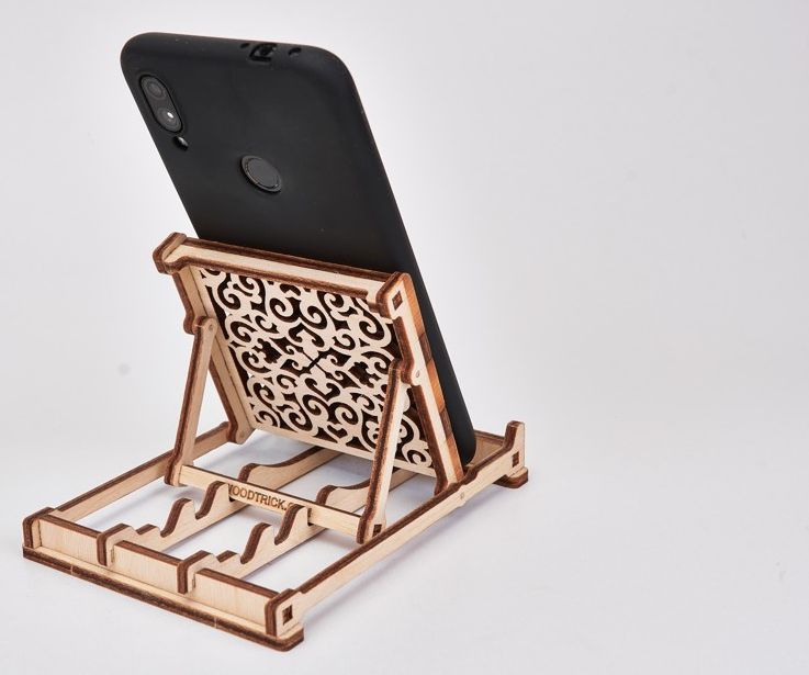 Wood Trick  "Stojánek na mobilní telefon" - 3D dřevěné mechanické puzzle - obrázek 2