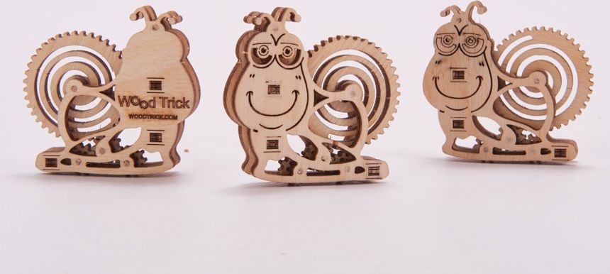 Wood Trick  "Hlemýžď" - 3D dřevěné mechanické puzzle - obrázek 2