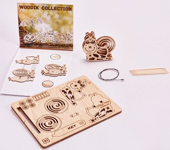 Wood Trick  "Hlemýžď" - 3D dřevěné mechanické puzzle - obrázek 3