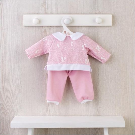 Obleček na miminko - holčičku Maríu - růžovo-bílá tepláková souprava - obrázek 1