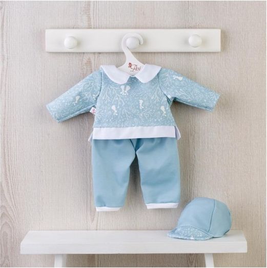 Obleček na miminko - holčičku Maríu nebo chlapečka Pabla - modro-bílá tepláková souprava - obrázek 1