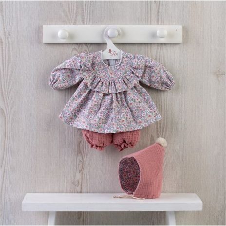 Obleček na miminko - holčičku Maríu - květované šaty s volánkem - obrázek 1