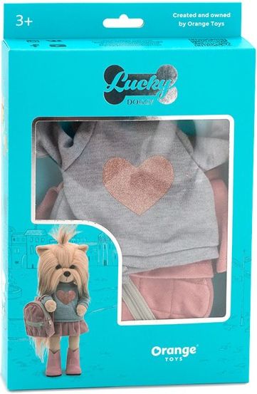 Orange Toys Lucky Doggy  clothing set Urban Style , Růžová sukně a baťůžek L082 - obrázek 6