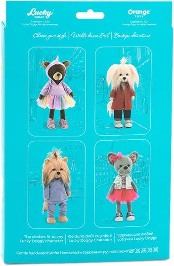 Orange Toys Lucky Doggy  clothing set Urban Style , Růžová sukně a baťůžek L082 - obrázek 7