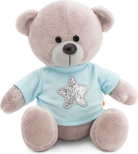 Orange Toys Bjorn the Bear: Grey Star Méďa  Bjorn, šedý se stříbrnou hvězdou na tričku 17 cm  MA1993/17 - obrázek 1