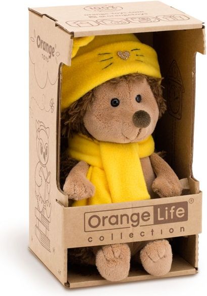 Orange Toys  Prickle the Hedgehog in Cap Bunny Ježek ve žluté čepici se zaječími oušky 20 cm OS001-87/20 - obrázek 2