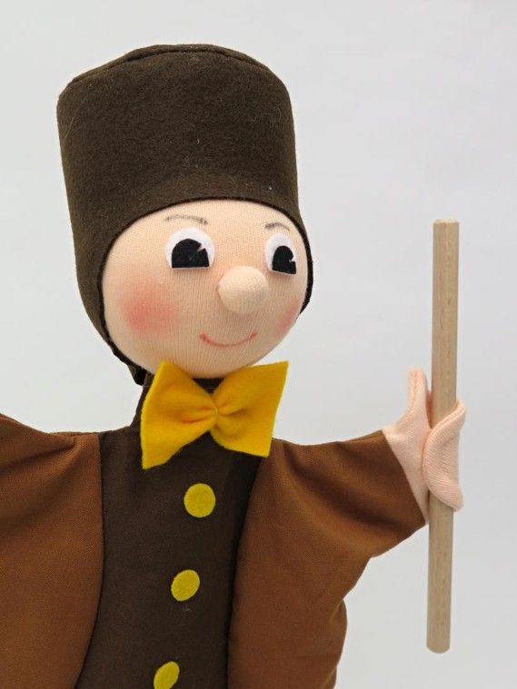 MÚ Brno textilní maňásek na ruku 22679B Guignol 29 cm - obrázek 2
