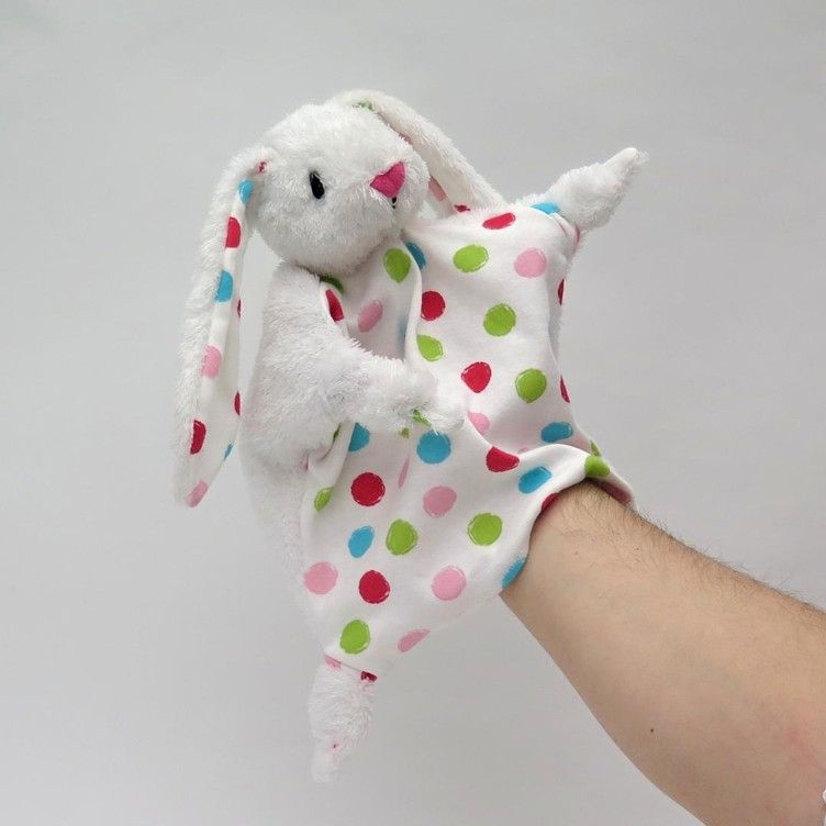 MÚ Brno textilní maňásek uzlíkový - usínáček-  23600A králík bílý - 30 cm - obrázek 4
