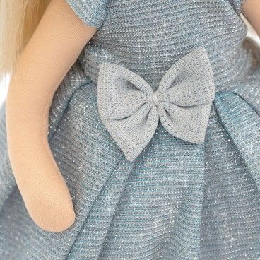 ORANGE TOYS obleček na  panenky Sweet Sisters -modré šaty S01 - obrázek 4