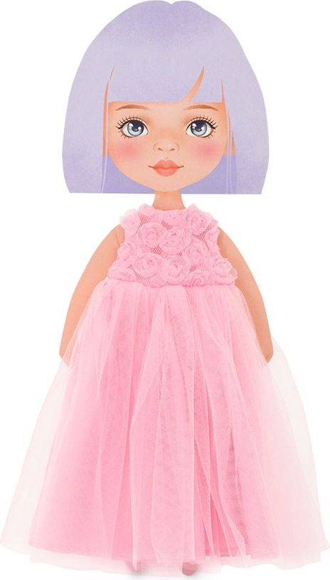 ORANGE TOYS obleček na  panenky Sweet Sisters -růžové šaty s růžičkami  S03 - obrázek 2
