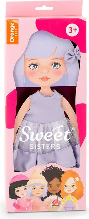 ORANGE TOYS obleček na  panenky Sweet Sisters -růžové šaty s růžičkami  S03 - obrázek 1